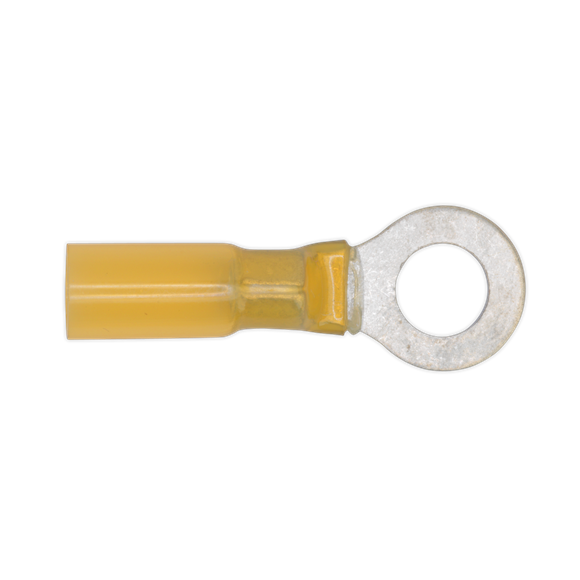 Sealey YTSR2584 Heat Shrink Ring Terminal Ø8.4mm Yellow Pack of 25